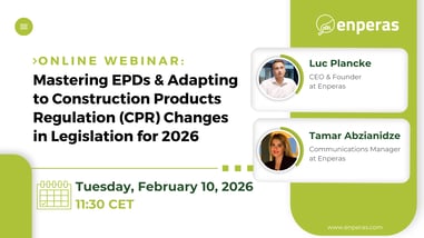 Online Webinar: Mastering EPDs and Adapting to Construction Products Regulation (CPR) Changes in Legislation for 2026