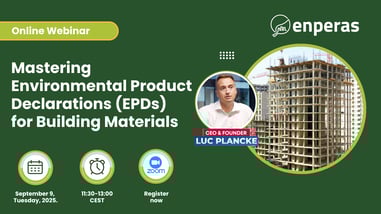 Online Webinar: “Mastering EPDs for building materials”